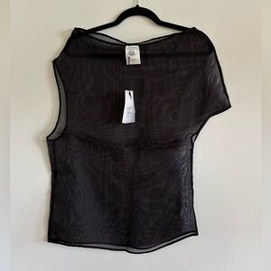 St. Agni Silk Mesh Top